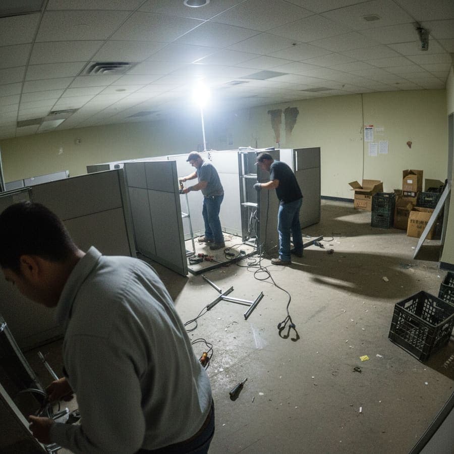Kitchen detail during recurring bi-weekly clean