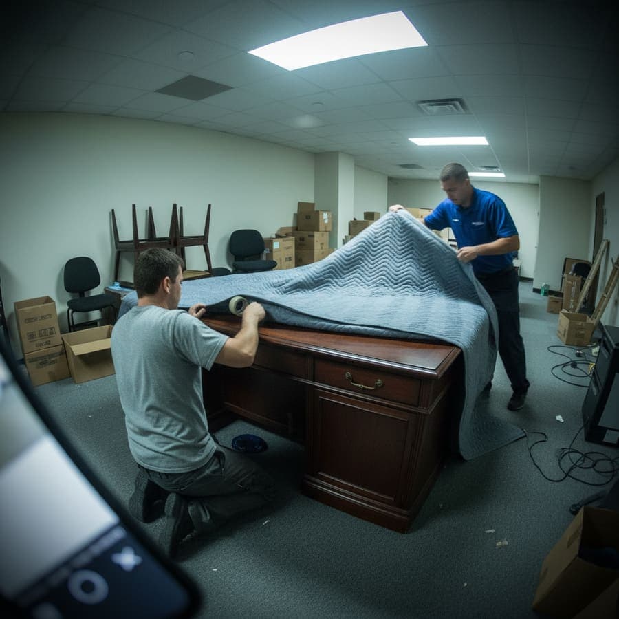 Bathroom refresh during scheduled monthly service